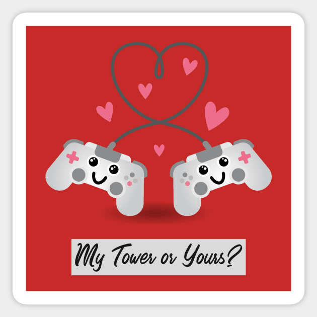 Video Gamer Flirty Controllers: Two Player Game Sticker by Alaskan Skald